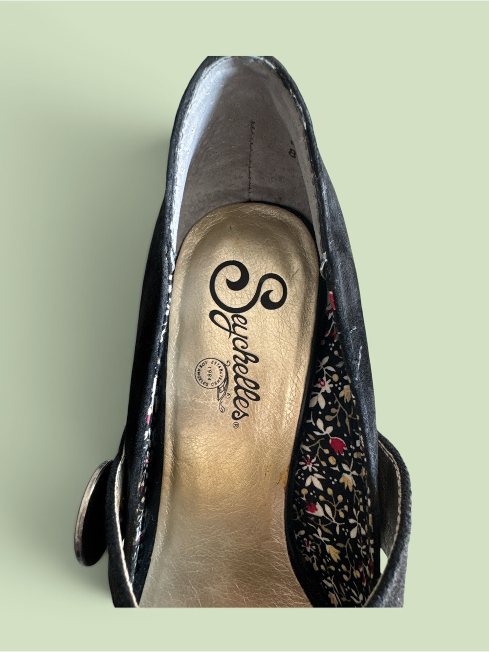 Seychelles "Third Degree" Black Suede Mary Jane Pumps - Picture 6 of 9